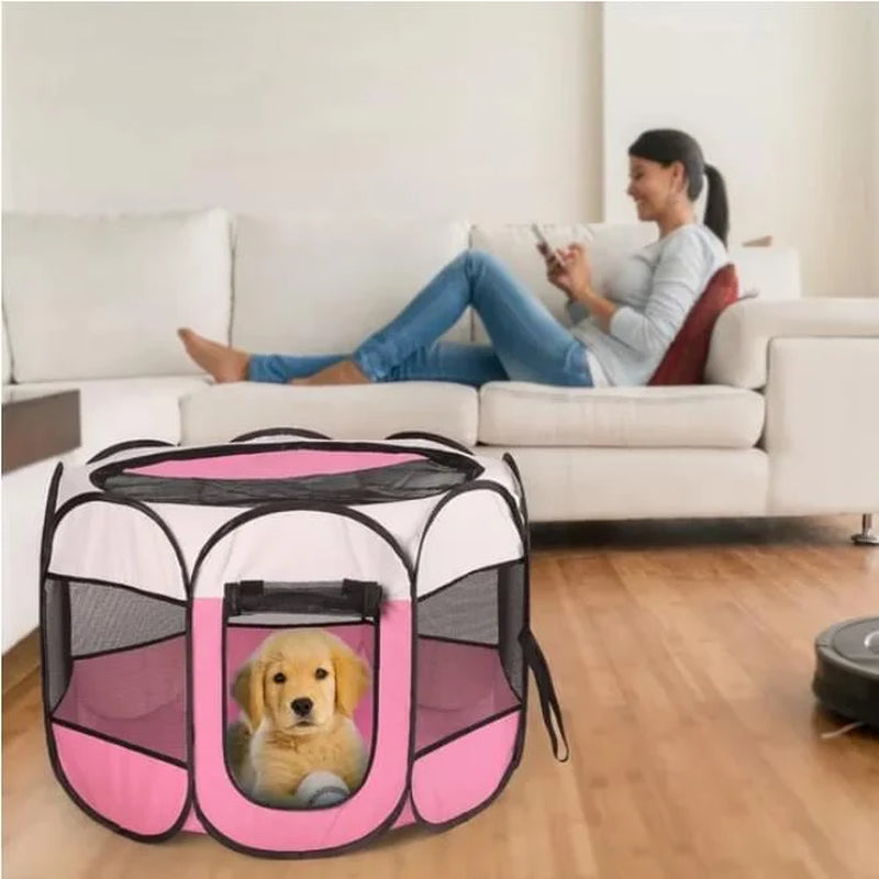 Portable Foldable Pet Fence Sports Pen Dog House9