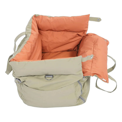 Car Pet Bed Portable Travel Outdoor Detachable Washable Pet Car Seat with Harness for Dogs Cats