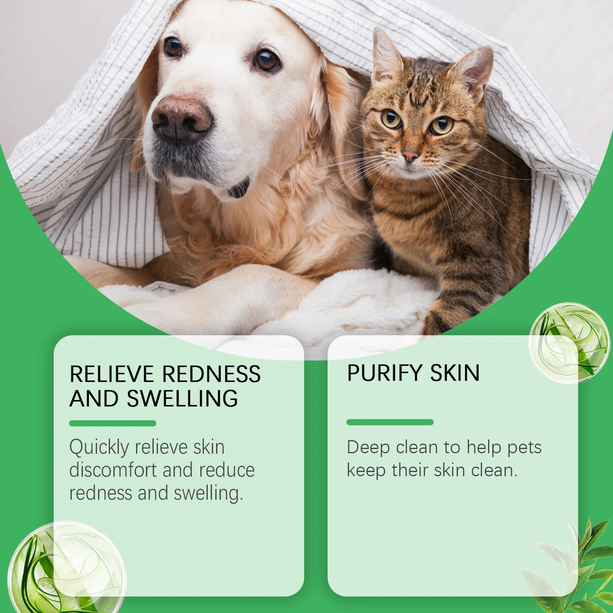 Pet Acne & Bumps Skin Cream, Soothing Skin for Dogs & Cats, Relief Redness Irritated Skin with Calendula & Ganoderma Extract